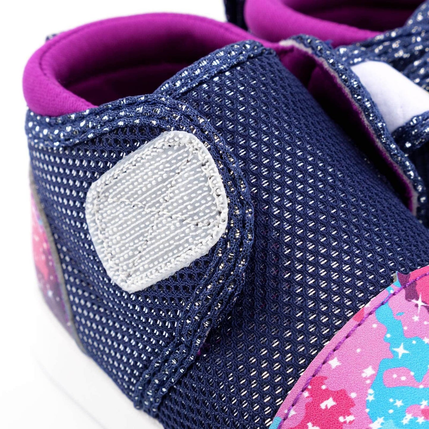 Purple Galaxy Squeakerless Toddler Shoes | Sparkly Purple Squeakerless Shoes ikiki® Shoes