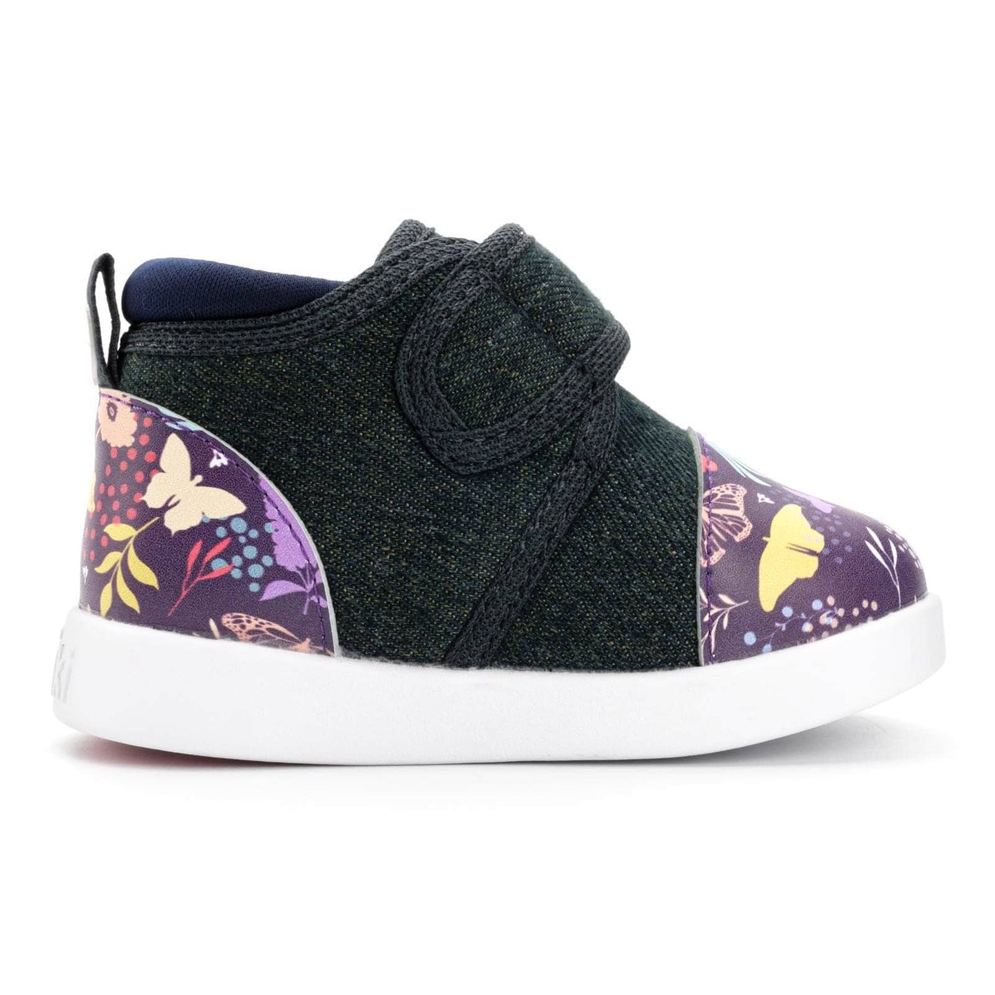 Butterfly Daydream Squeakerless Toddler Shoes | Purple/Denim Squeakerless Shoes ikiki® Shoes