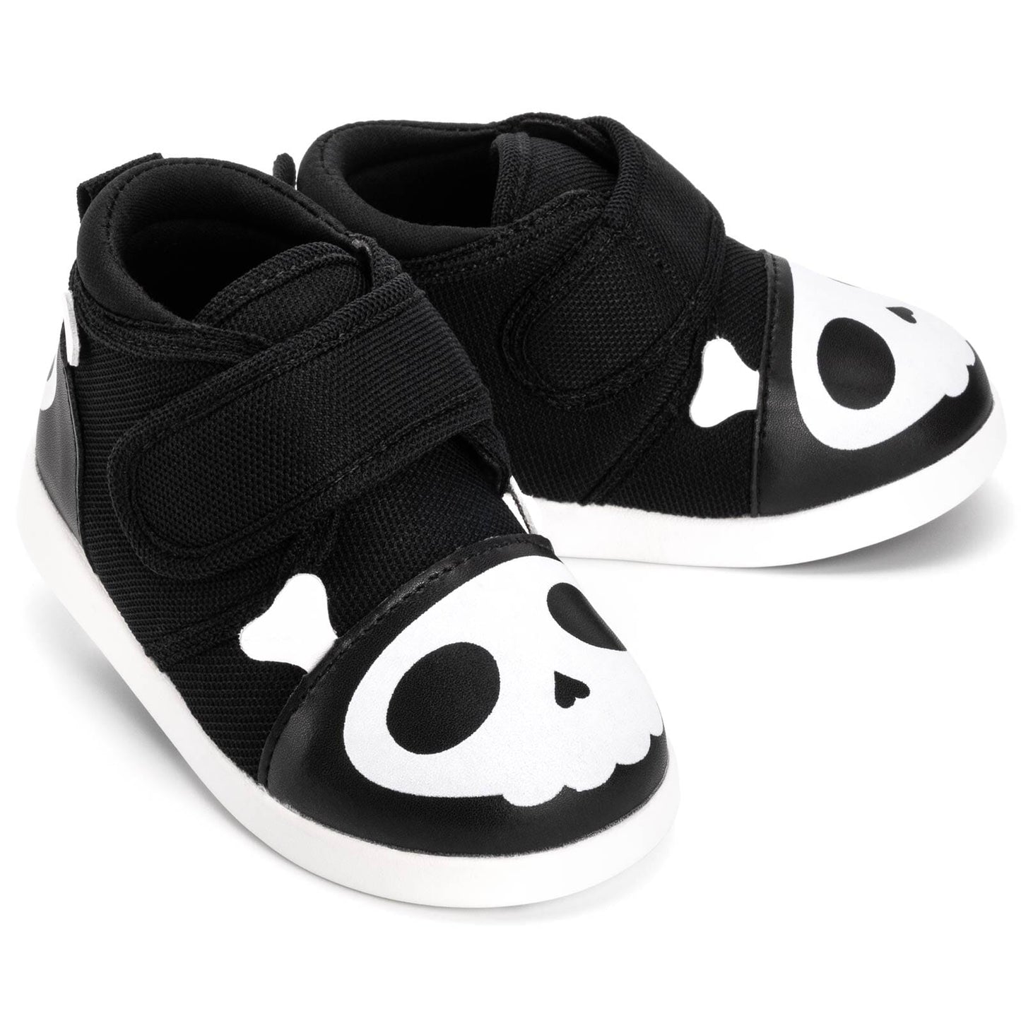 Skull & Crossbones Pirate Toddler Shoes | Black/White Squeaky Shoes ikiki® Shoes Size 4