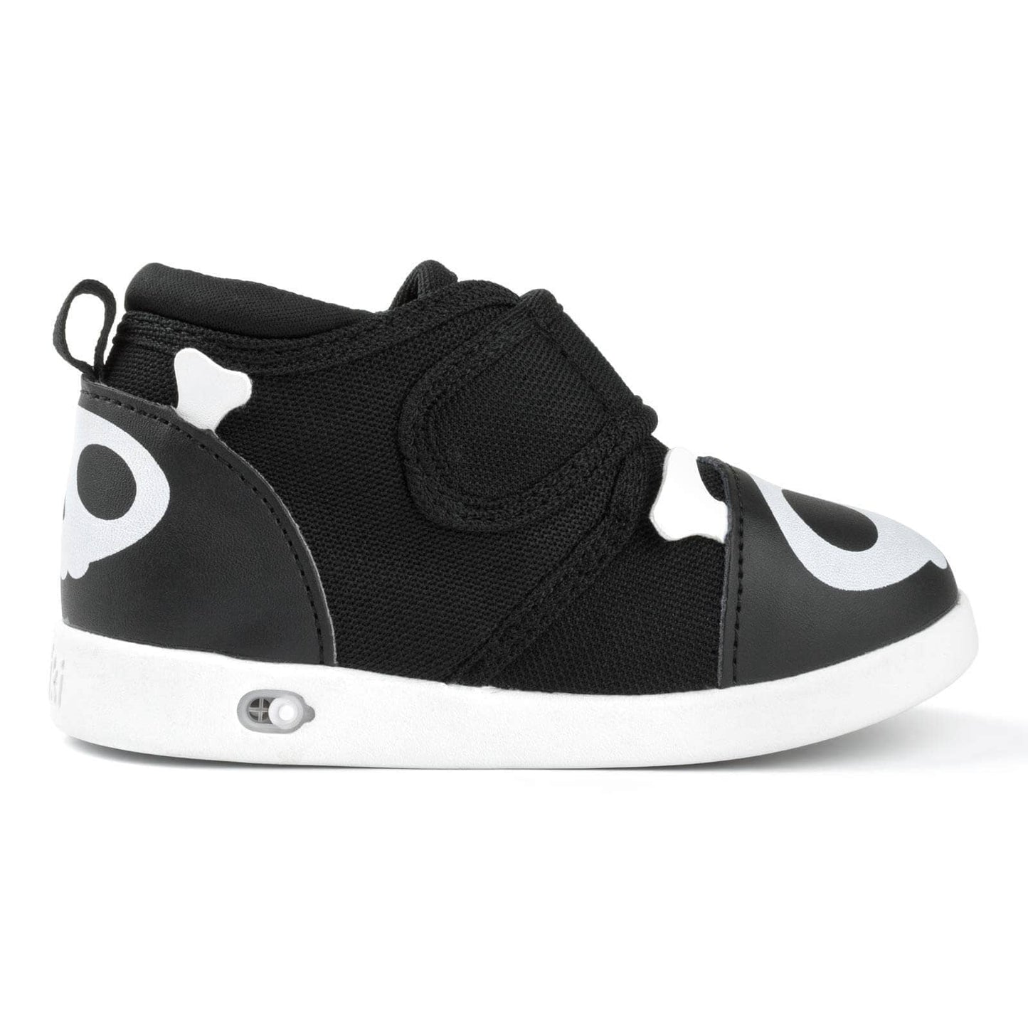 Skull & Crossbones Pirate Toddler Shoes | Black/White Squeaky Shoes ikiki® Shoes