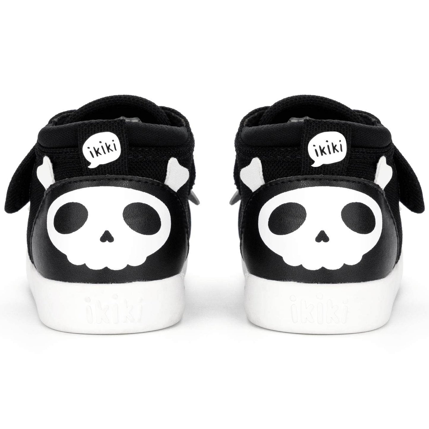 Skull & Crossbones Pirate Toddler Shoes | Black/White Squeaky Shoes ikiki® Shoes