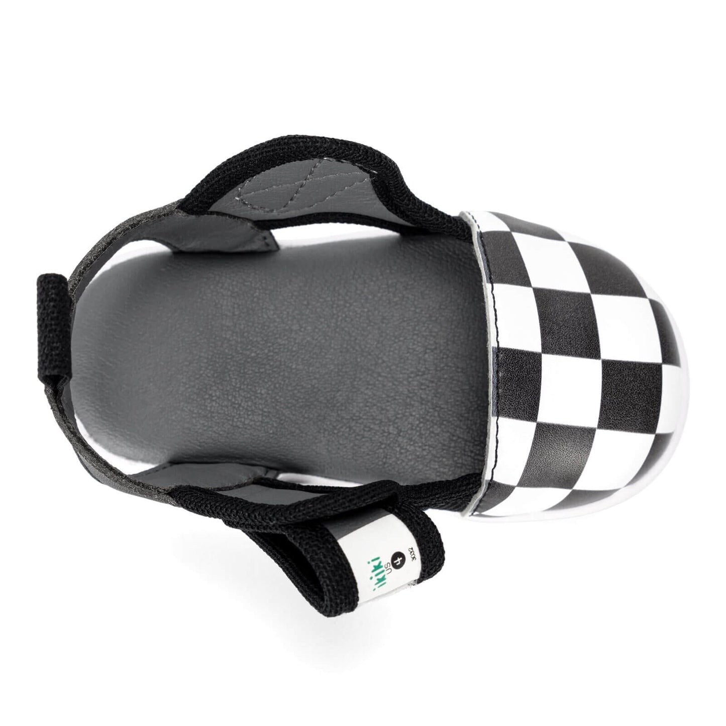 Checkered Squeakerless Toddler Sandals | Black/White Squeakerless Sandals ikiki® Shoes