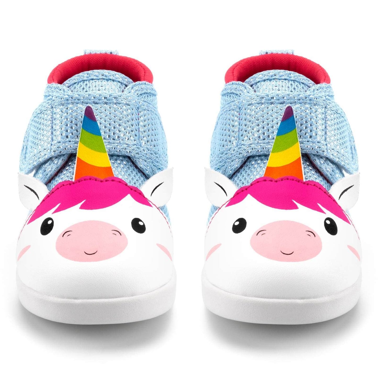 Unicorn Squeaky Toddler Shoes | White/Sparkly Blue Squeaky Shoes ikiki® Shoes