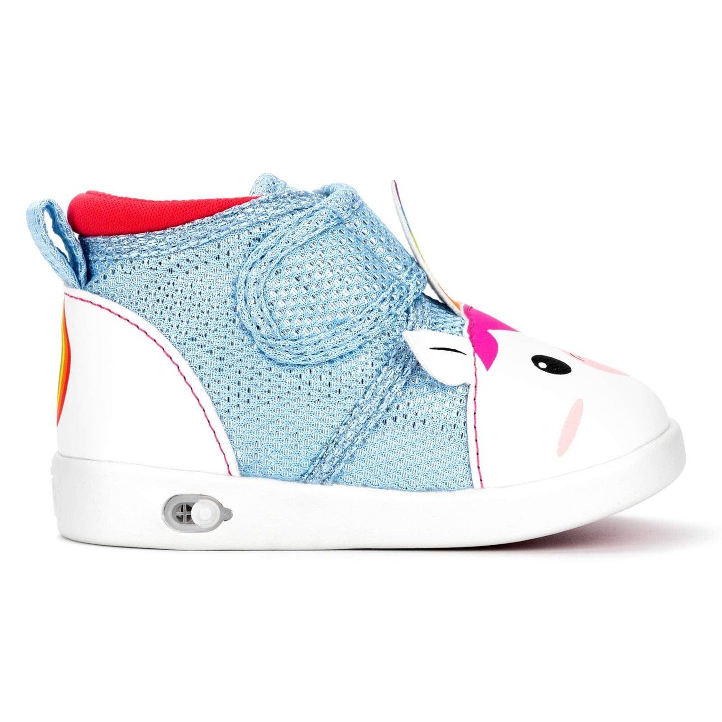 Unicorn Squeaky Toddler Shoes | White/Sparkly Blue Squeaky Shoes ikiki® Shoes