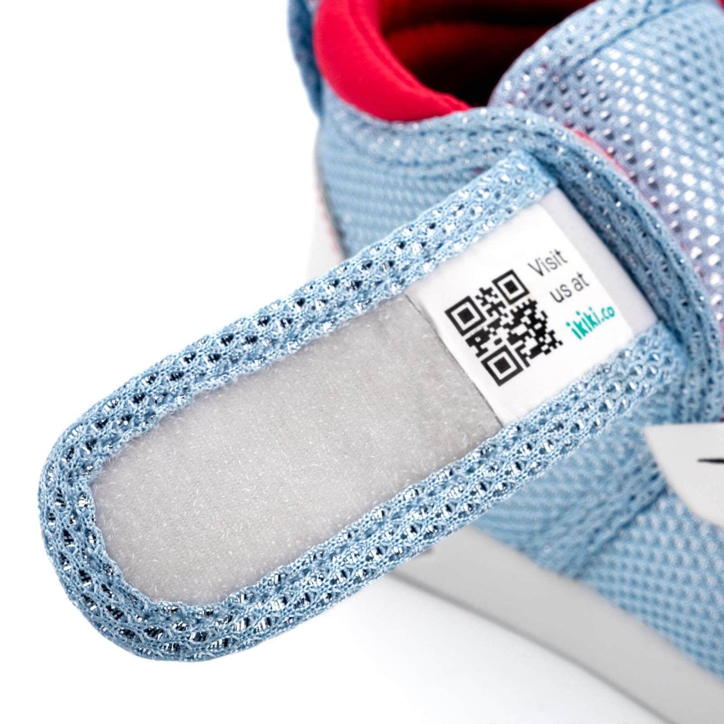 Unicorn Squeaky Toddler Shoes | White/Sparkly Blue Squeaky Shoes ikiki® Shoes