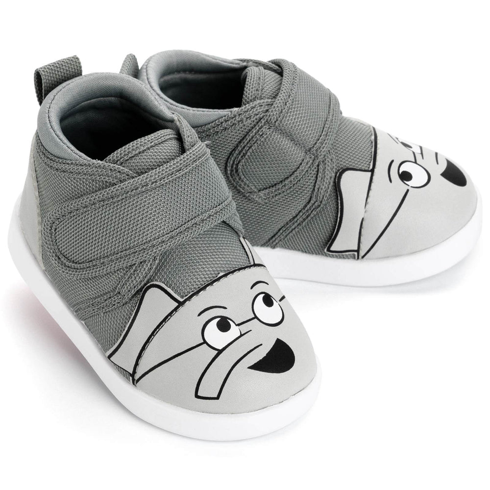 Mo Willems' Elephant Gerald Squeaky Toddler Shoes | Gray