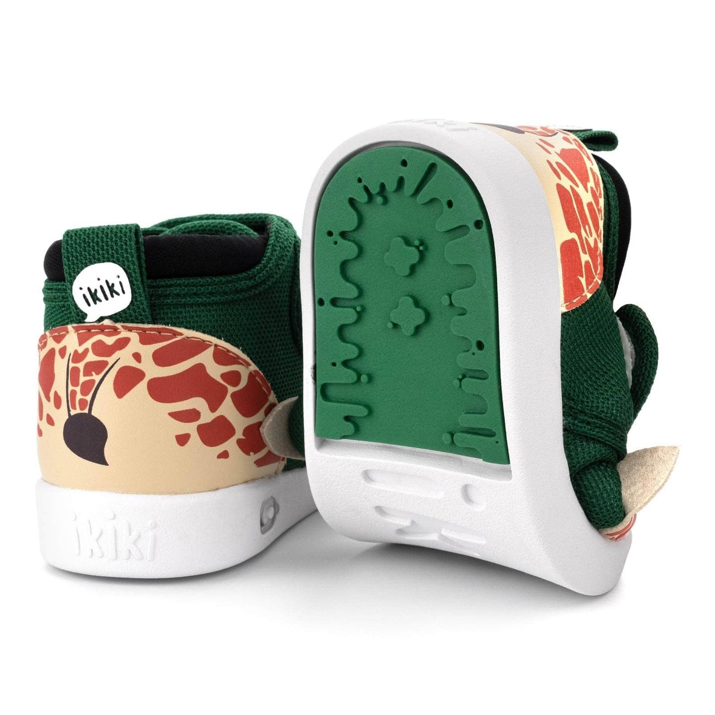Giraffe Squeaky Toddler Shoes | Green Squeaky Shoes ikiki® Shoes