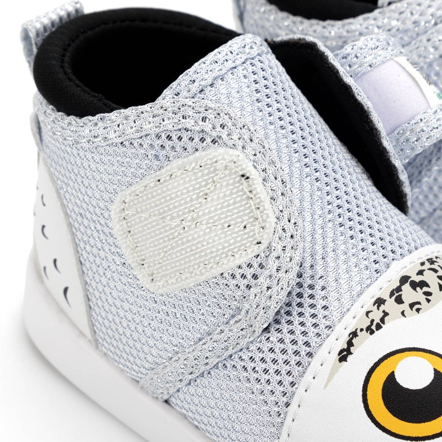 Snowy Owl Squeaky Toddler Shoes | Sparkly White Squeaky Shoes ikiki® Shoes