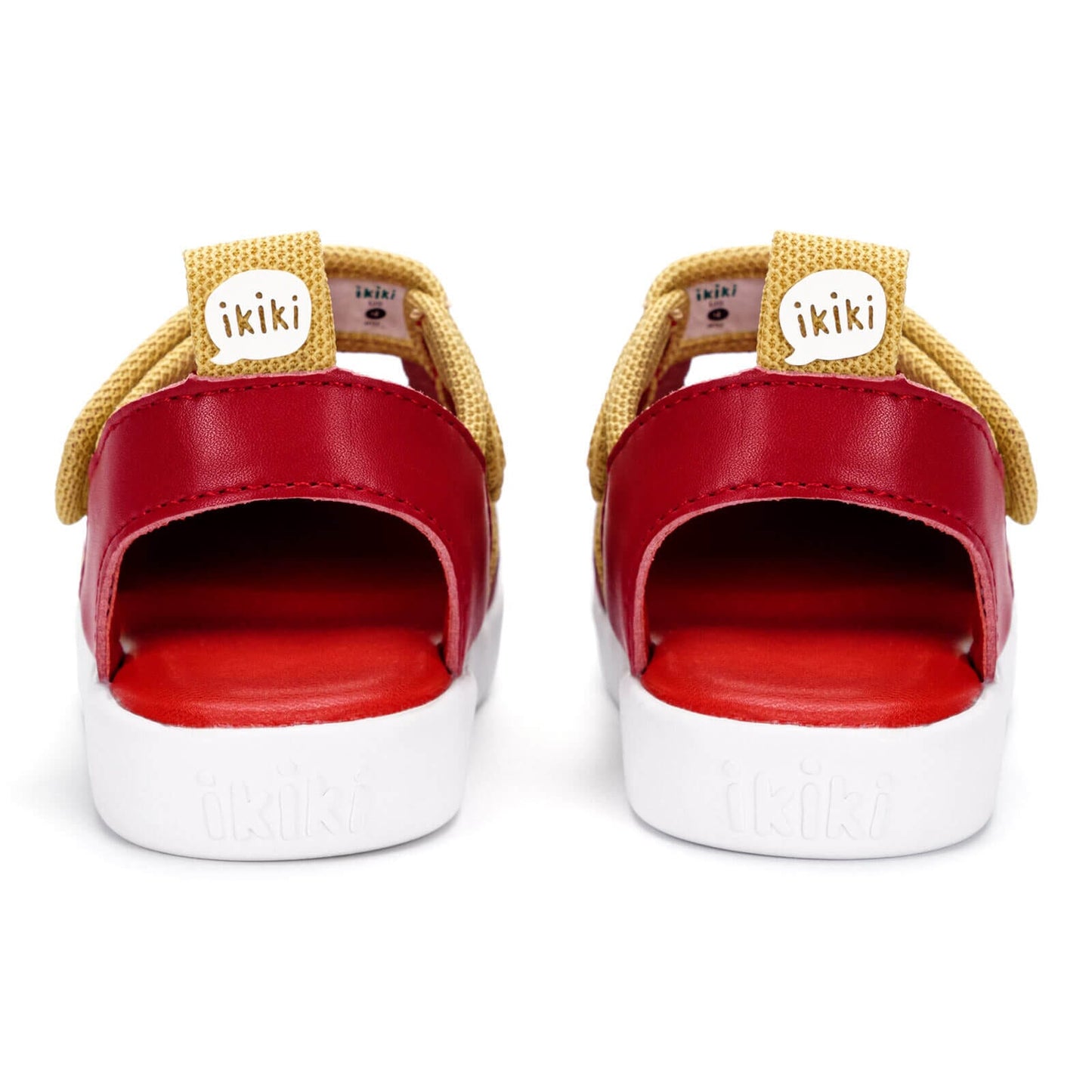 Crab Squeakerless Toddler Sandals | Red/Tan Squeakerless Sandals ikiki® Shoes