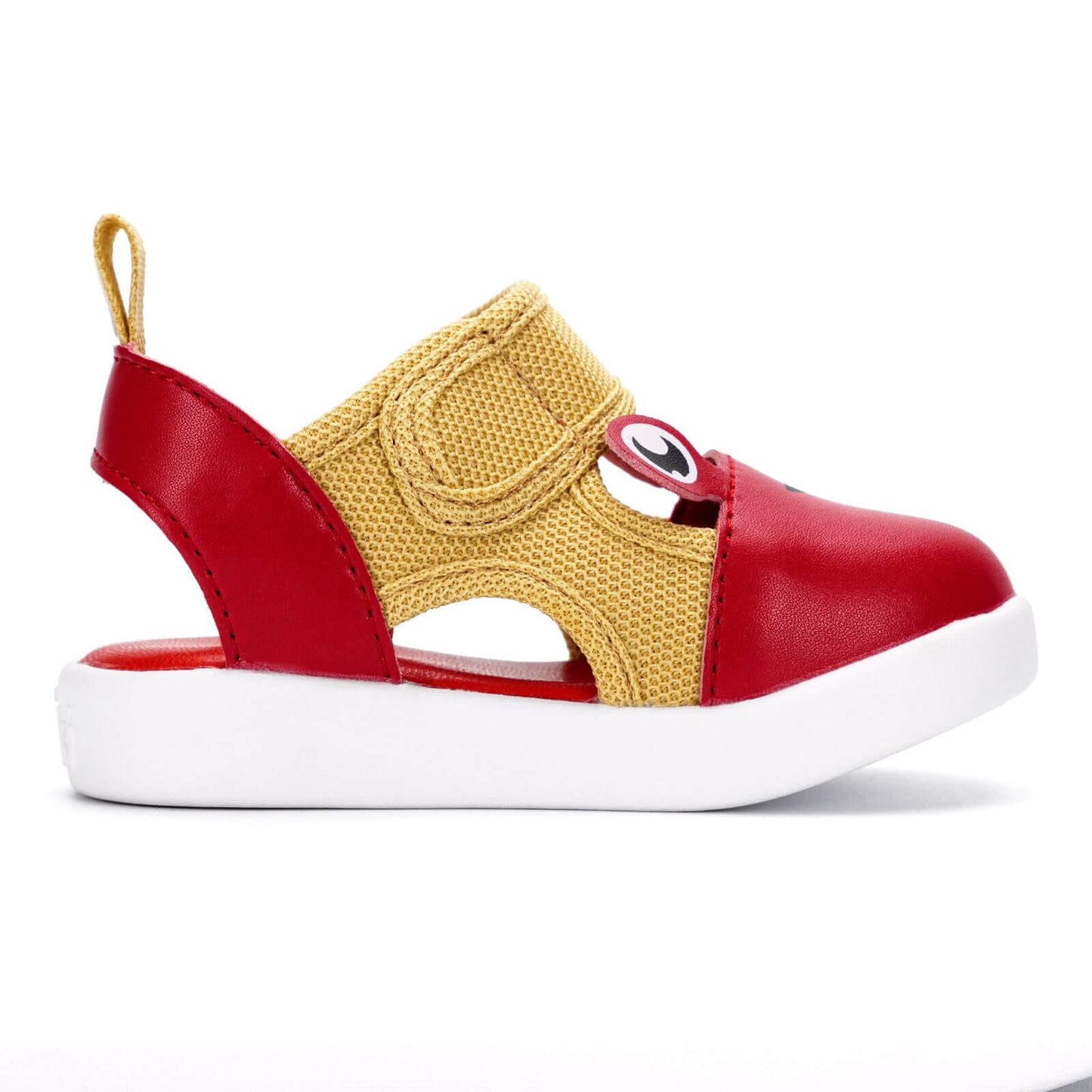 Crab Squeakerless Toddler Sandals | Red/Tan Squeakerless Sandals ikiki® Shoes