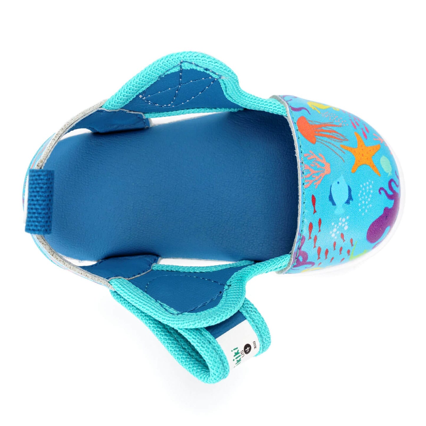 Secret Seascape Squeakerless Toddler Sandals | Blue Squeakerless Sandals ikiki® Shoes