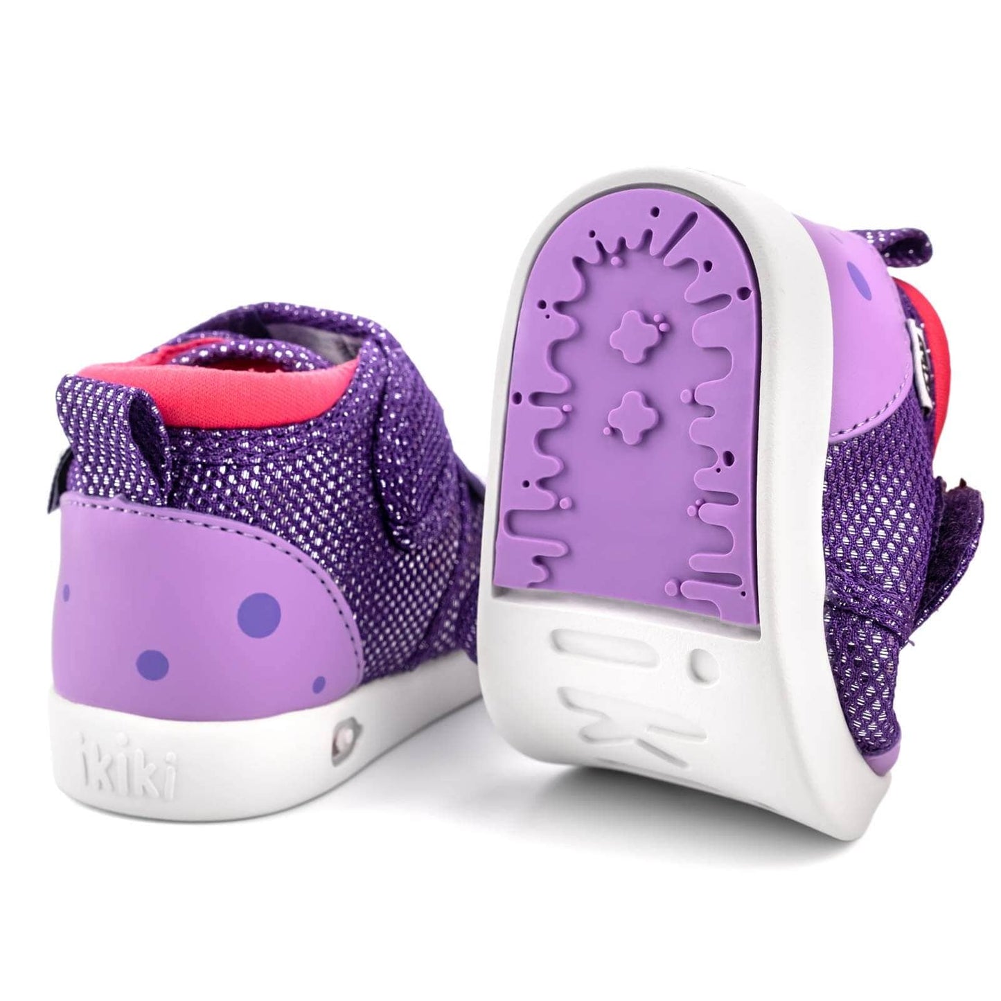 Hippo Squeaky Toddler Shoes | Sparkly Purple Squeaky Shoes ikiki® Shoes