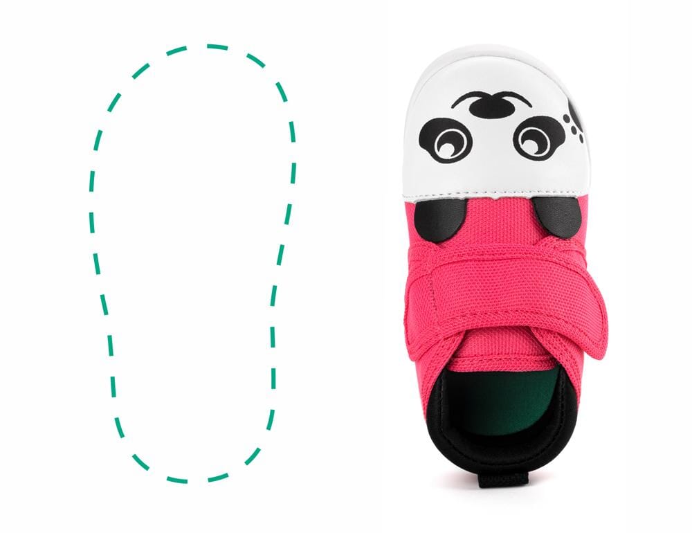 Panda Bear Squeaky Single Shoes | Dark Pink ikiki® Shoes 3 Pink Right Shoe Only