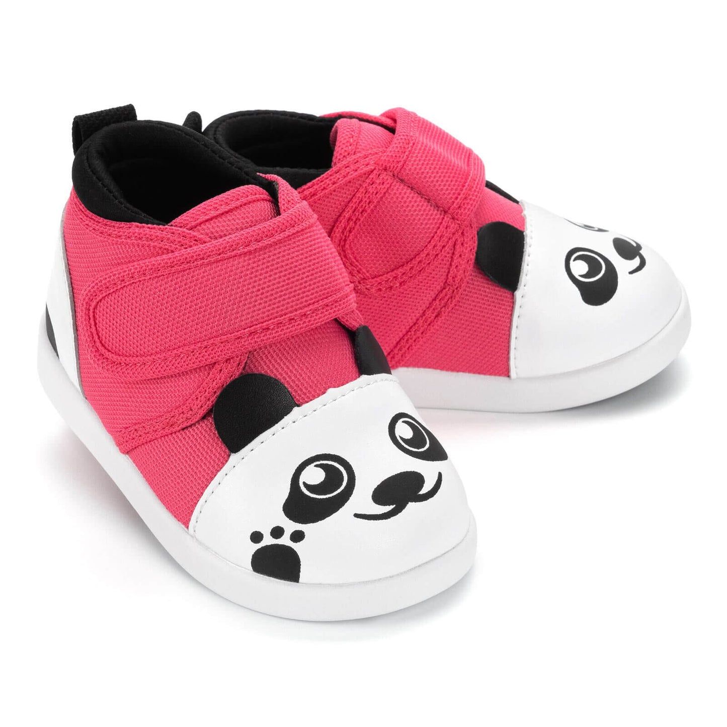 Panda Bear Squeaky Toddler Shoes | Dark Pink Squeaky Shoes ikiki® Shoes Size 2