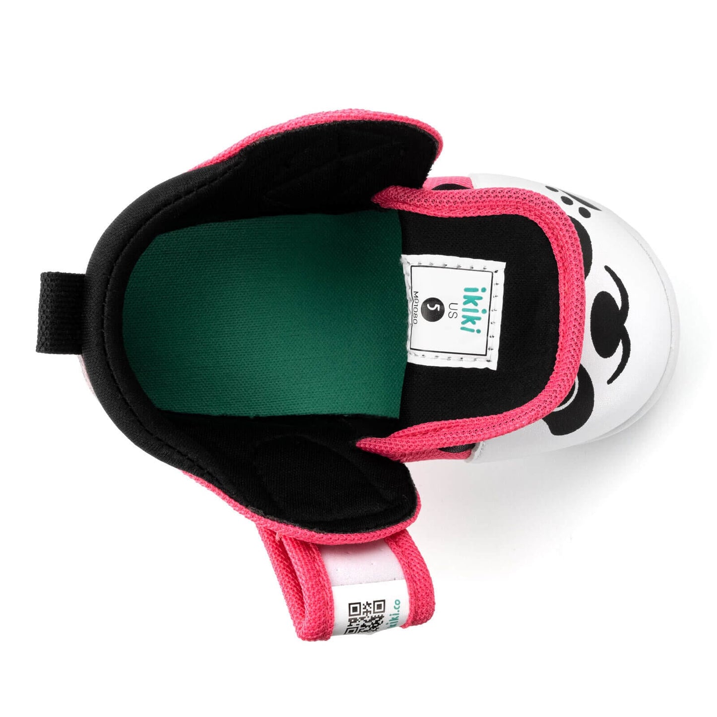 Panda Bear Squeaky Toddler Shoes | Dark Pink Squeaky Shoes ikiki® Shoes