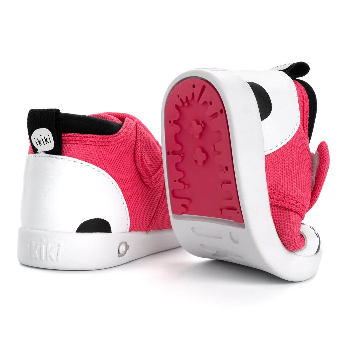 Panda Bear Squeaky Toddler Shoes | Dark Pink Squeaky Shoes ikiki® Shoes