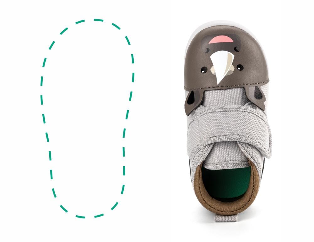 Rhino Squeaky Single Shoes | Gray ikiki® Shoes 3 Grey Right Shoe Only