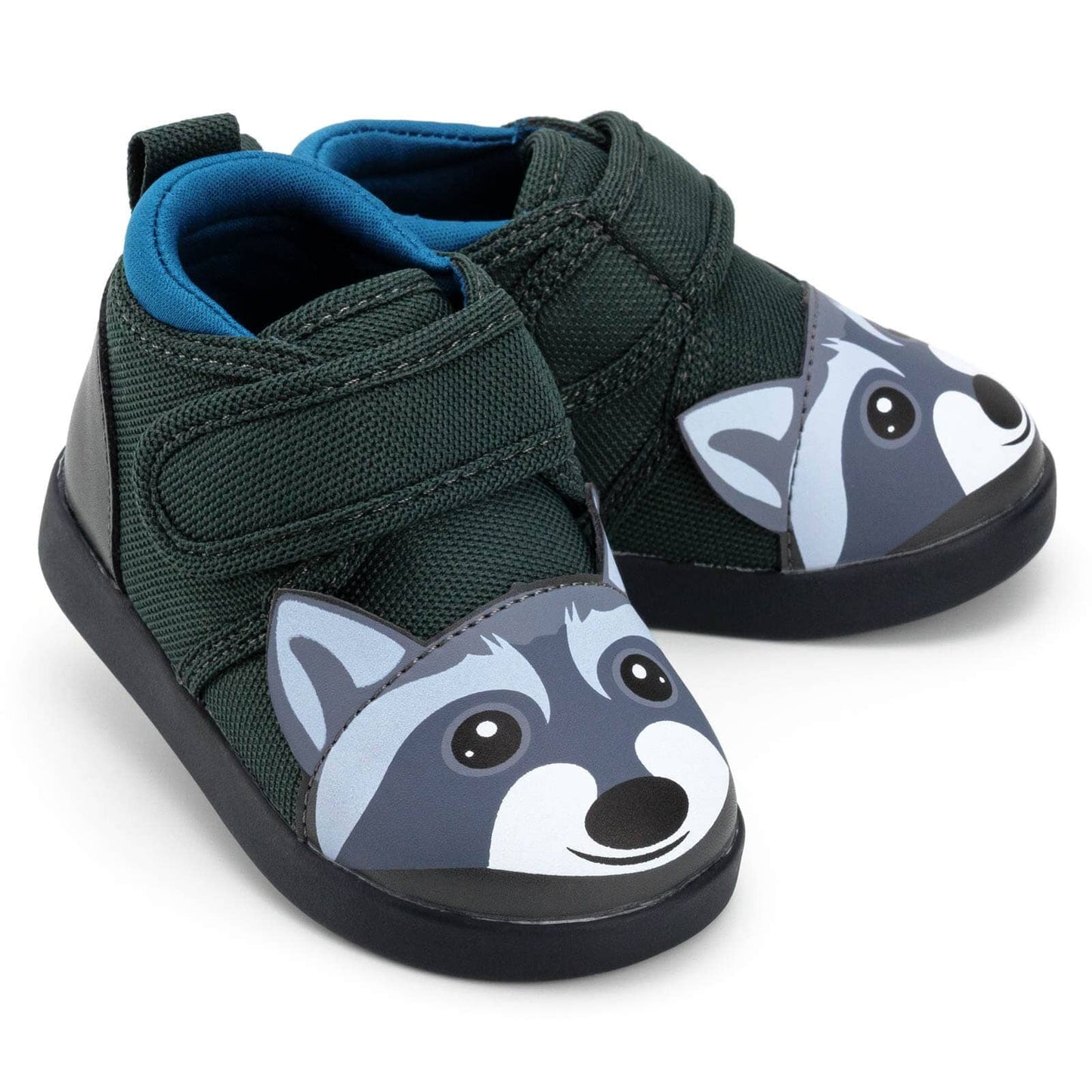 Raccoon Squeakerless Toddler Shoes | Gray Squeakerless Shoes ikiki® Shoes Size 2