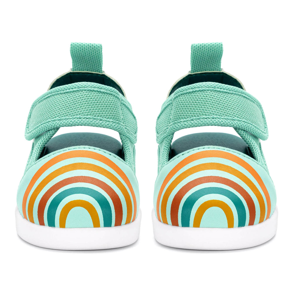 
                  
                    Vintage Rainbow Squeakerless Toddler Sandals | Teal
                  
                
