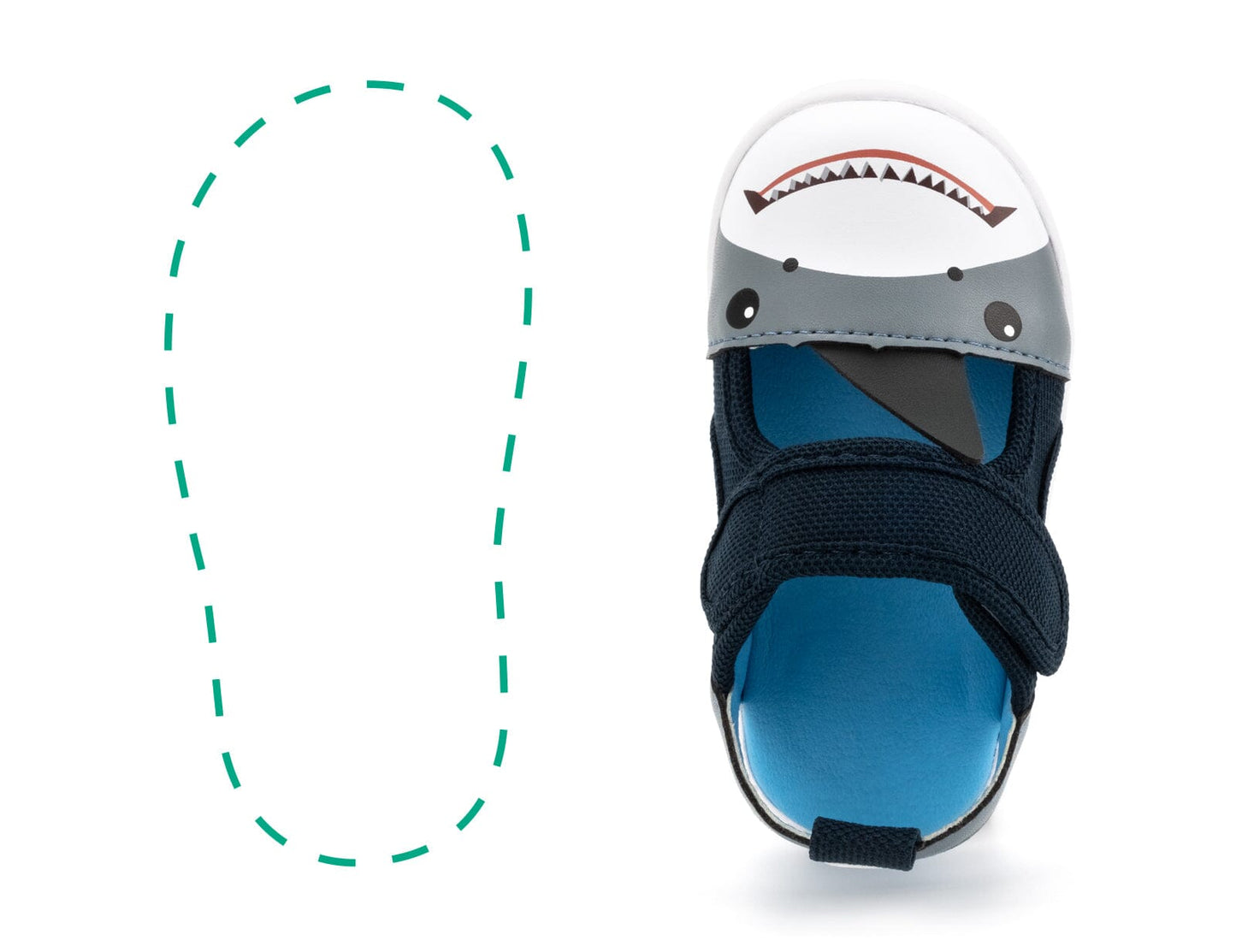 Shark Squeaky Single Sandals | Blue ikiki® Shoes 3 Blue Right