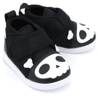 Skull & Crossbones Pirate Squeaky Toddler Shoes | Black/White Version 2.0 2025 Squeaky Shoes ikiki® Shoes 