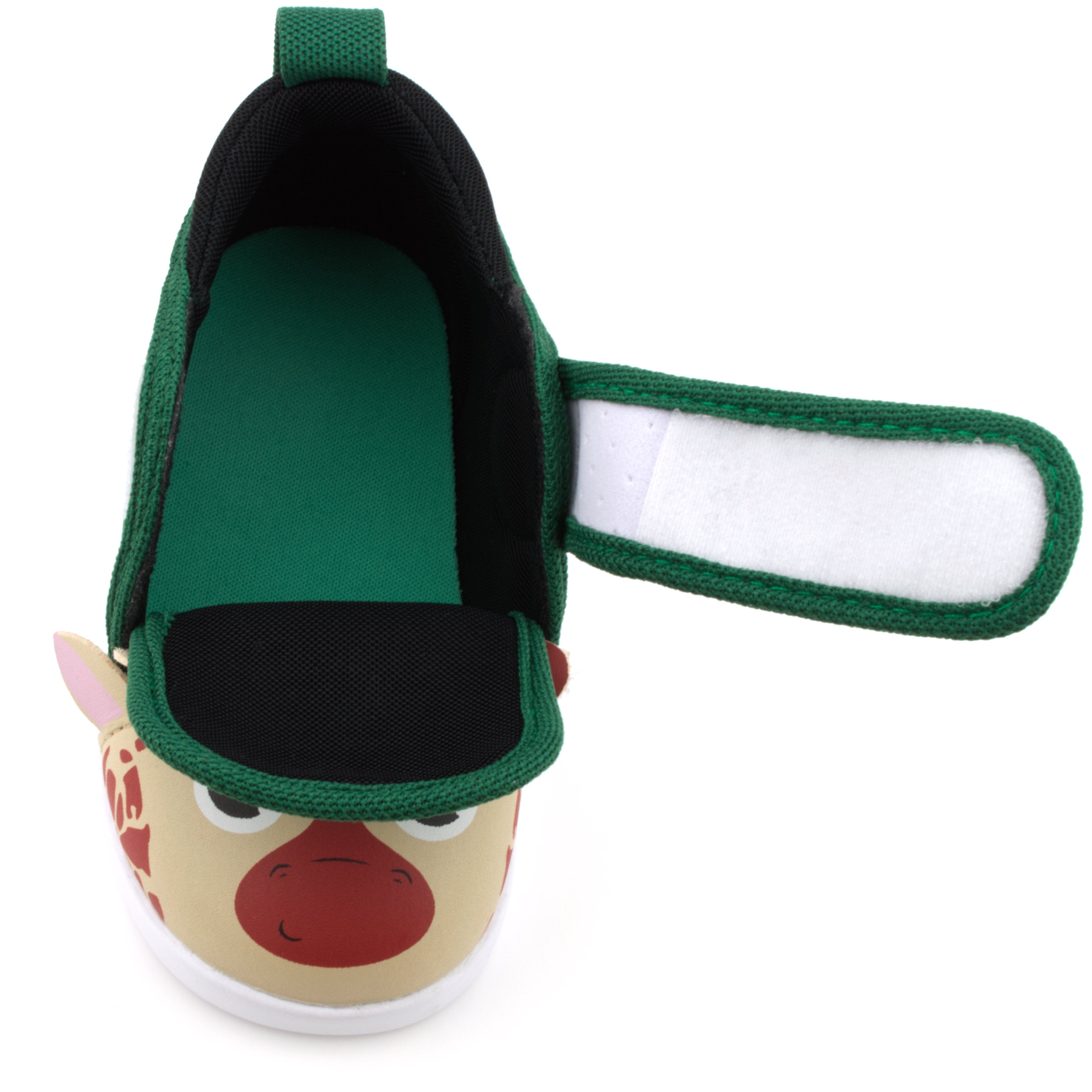 Giraffe Squeaky Toddler Shoes Version 2 | Green – ikiki® Shoes