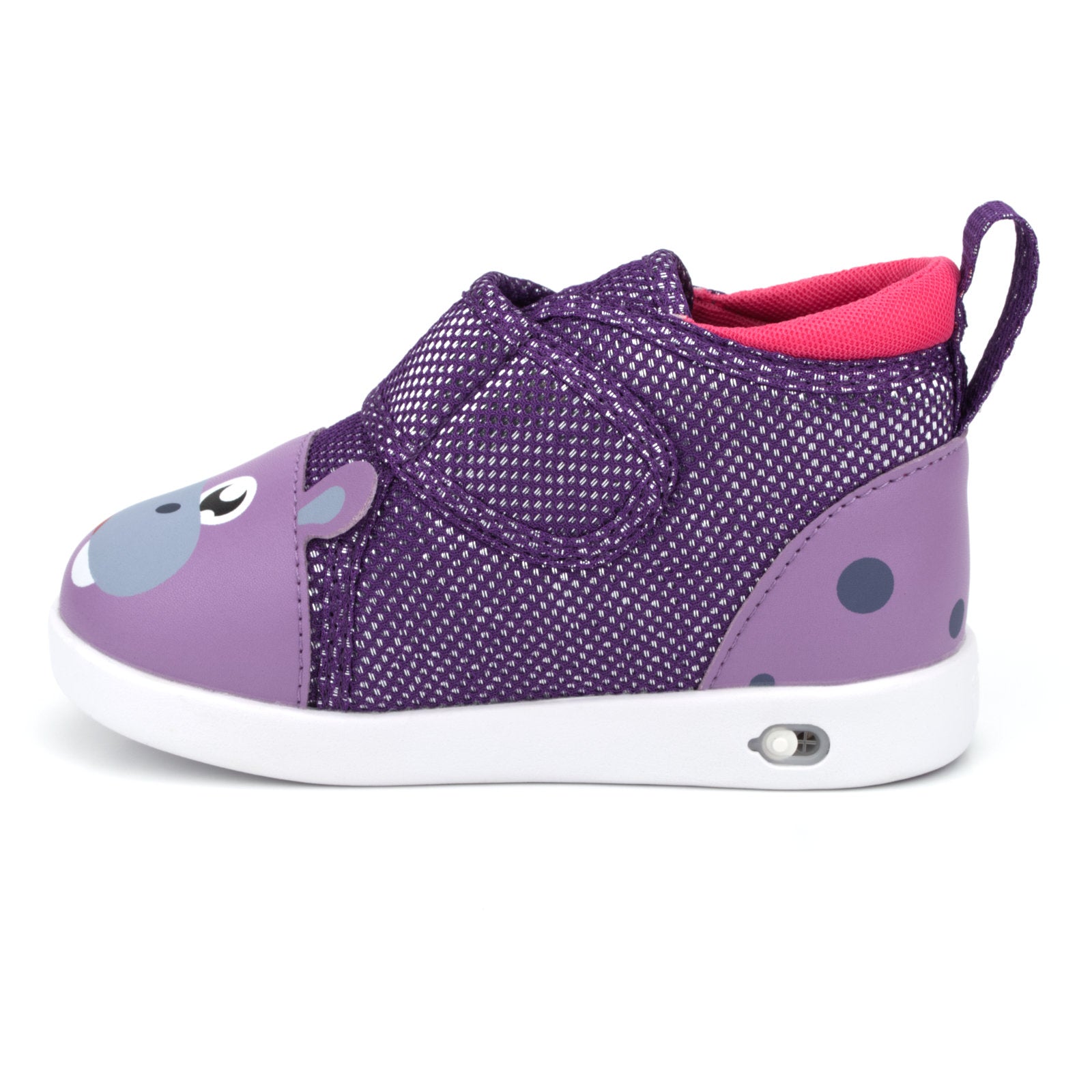 Hippo Squeaky Toddler Shoes for Girls and Boys V2 | Sparkly Purple