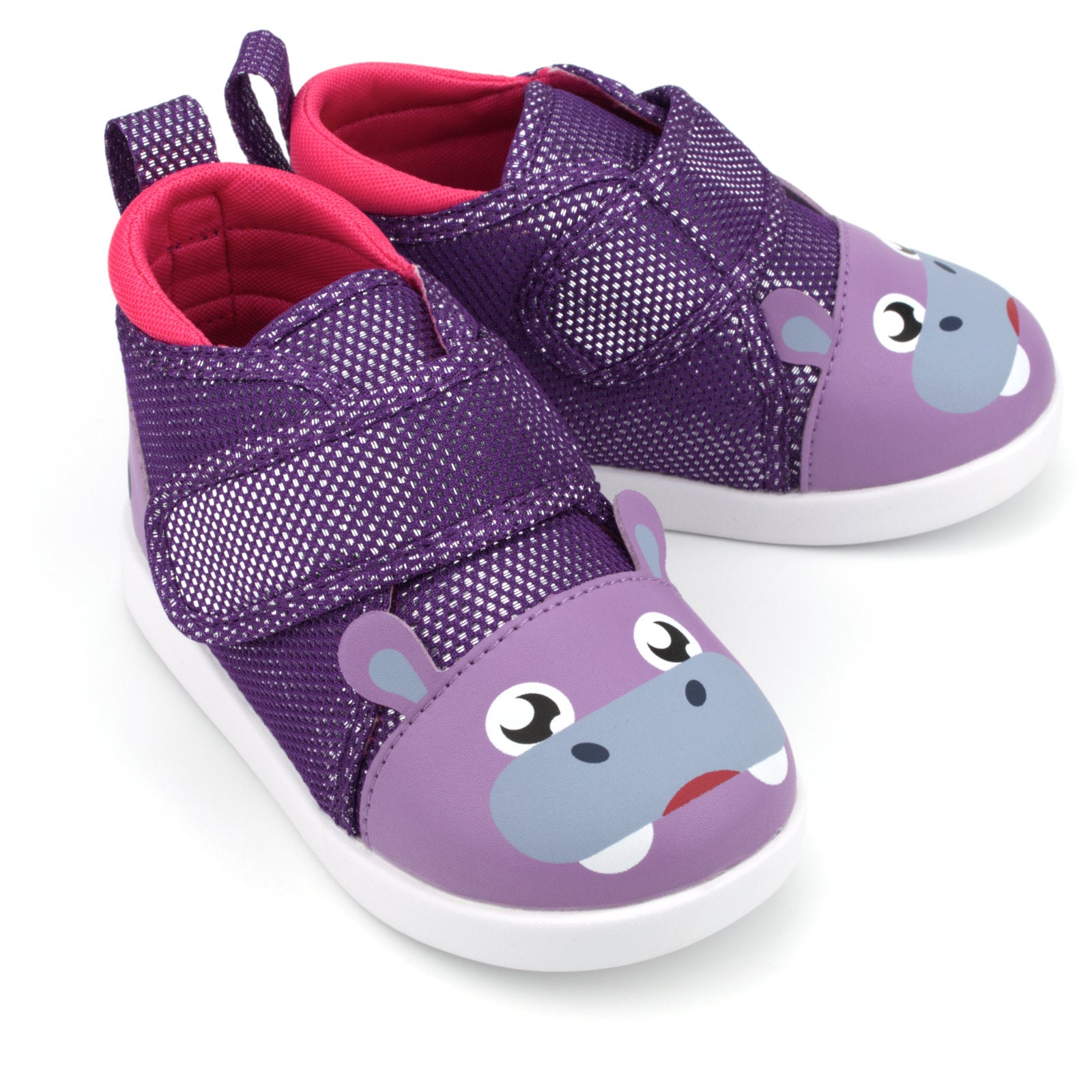 Hippo Squeaky Toddler Shoes for Girls and Boys V2 | Sparkly Purple