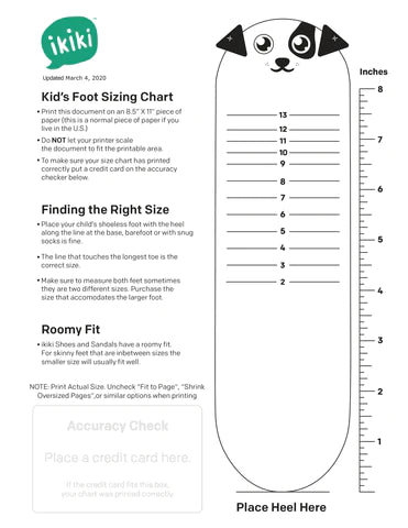 shoe size guide