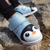 Penguin Squeaky Toddler Shoes | Sparkly Blue