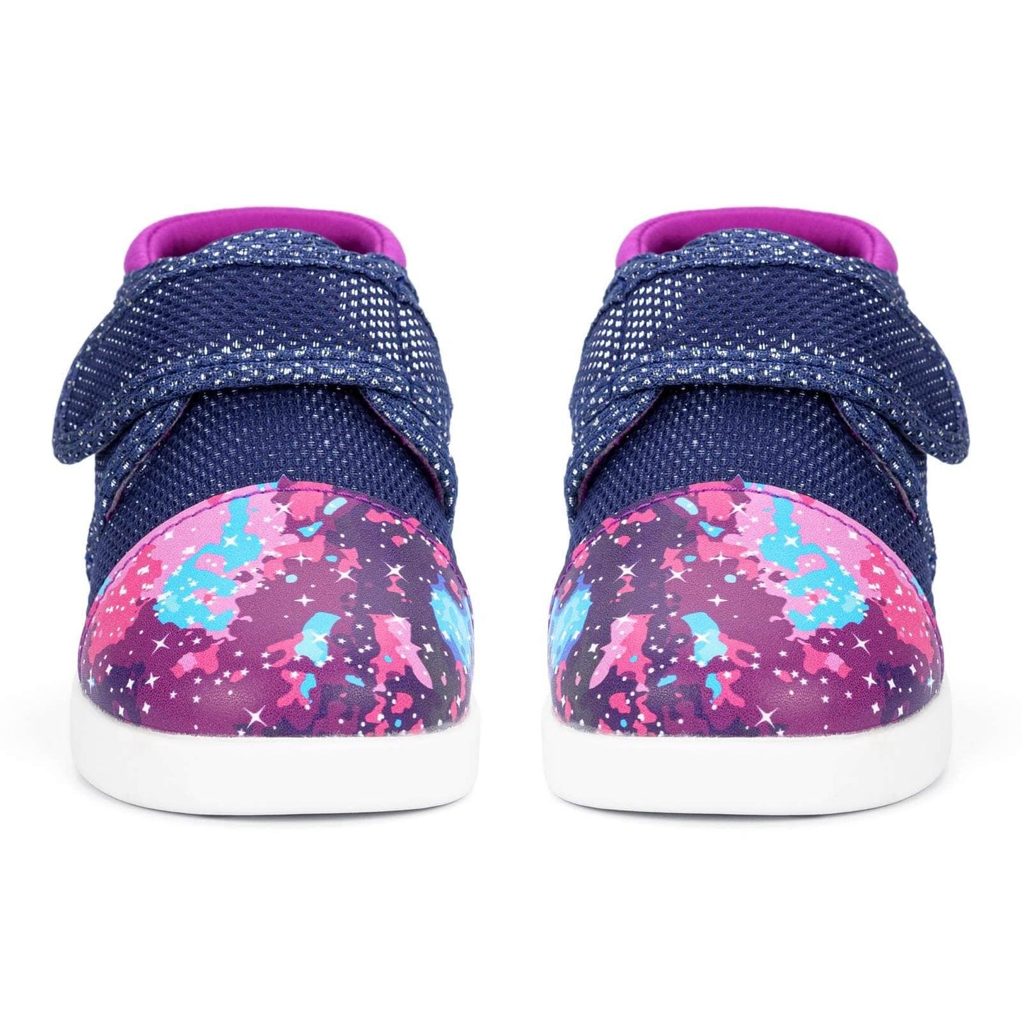 Purple Galaxy Squeakerless Toddler Shoes | Sparkly Purple Squeakerless Shoes ikiki® Shoes 