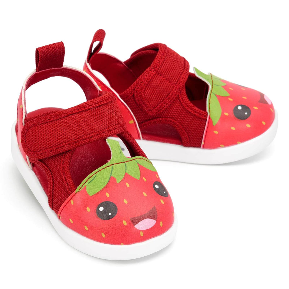 Strawberry Squeaky Toddler Sandals | Red