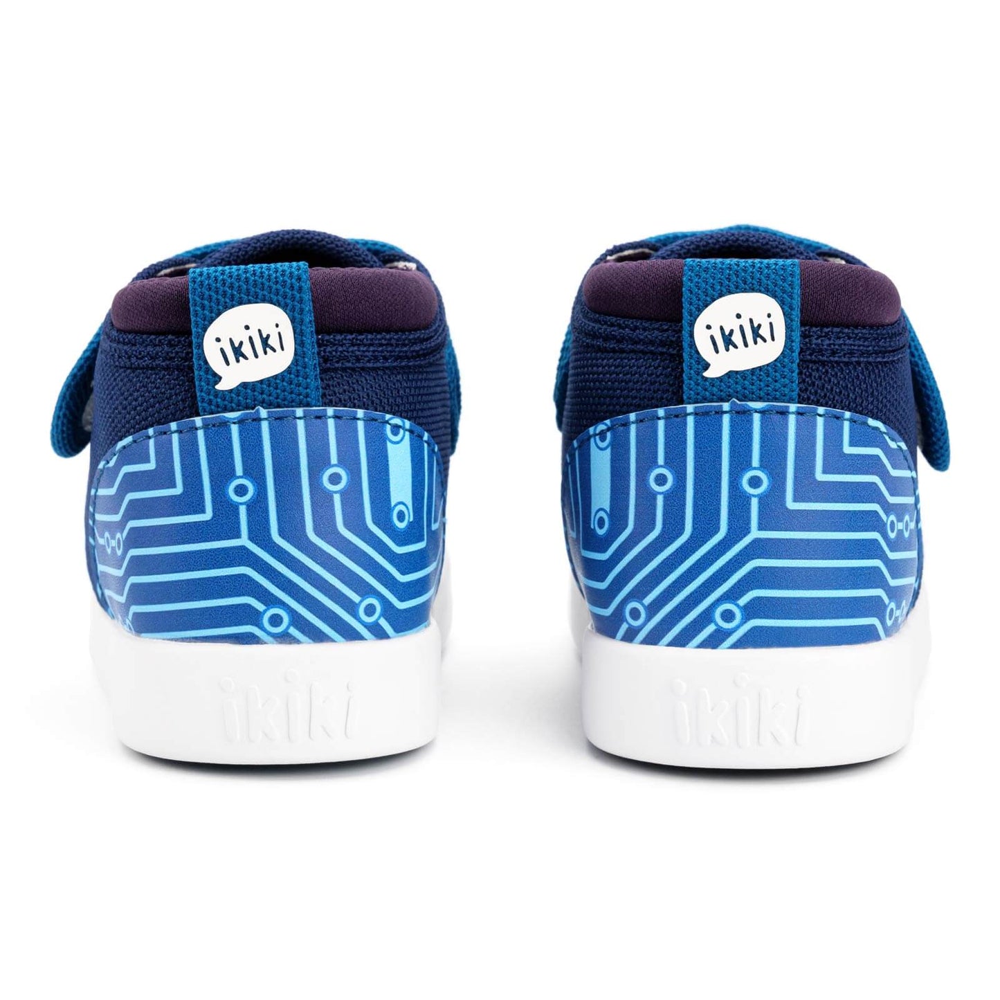 
                  
                    Cyber Stomp Squeakerless Shoes | Blue Circuit Board Pattern
                  
                