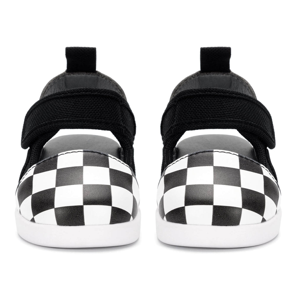 
                  
                    Checkered Squeakerless Toddler Sandals | Black/White
                  
                