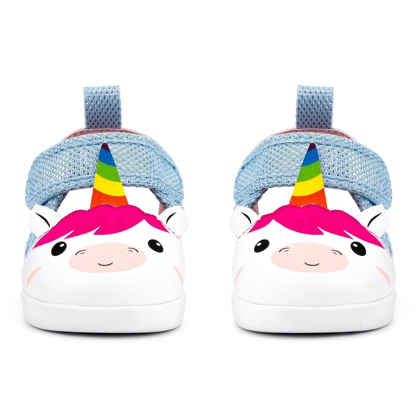 Unicorn Squeaky Toddler Sandals | White/Sparkly Blue Squeaky Sandals ikiki® Shoes 