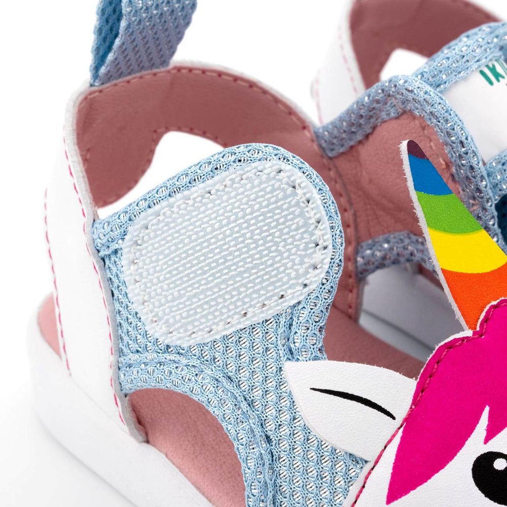 
                  
                    Unicorn Squeaky Toddler Sandals | White/Sparkly Blue
                  
                