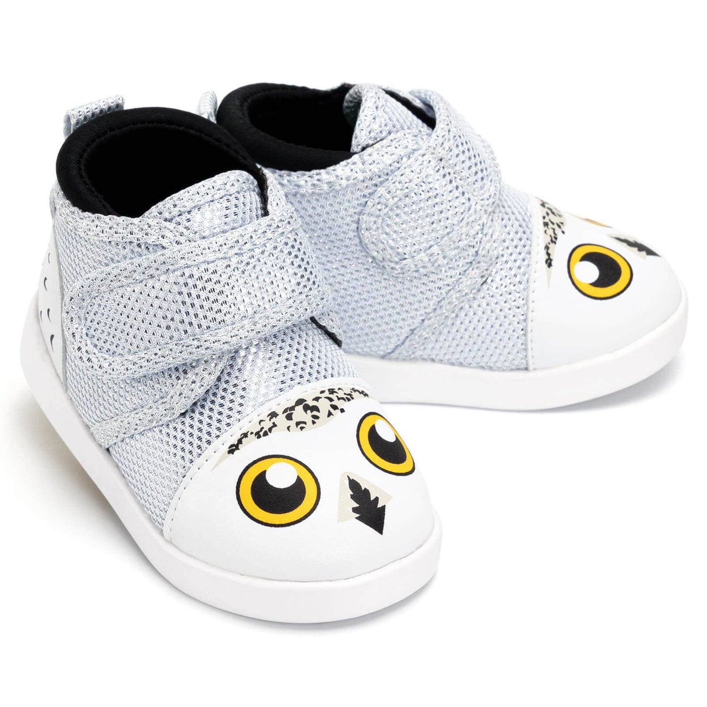 Snowy Owl Squeaky Toddler Shoes | Sparkly White Squeaky Shoes ikiki® Shoes Size 2 