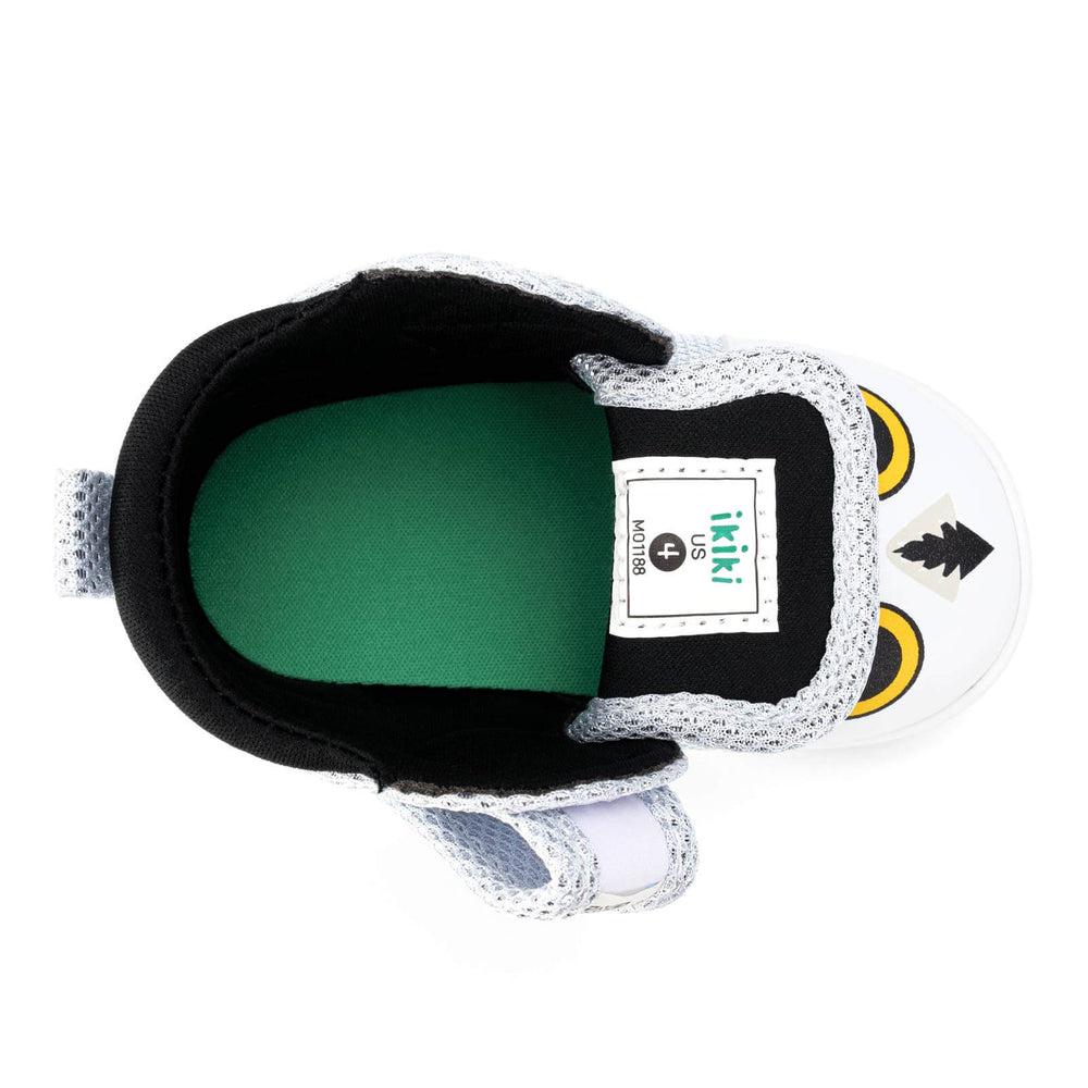 Snowy Owl Squeaky Toddler Shoes | Sparkly White