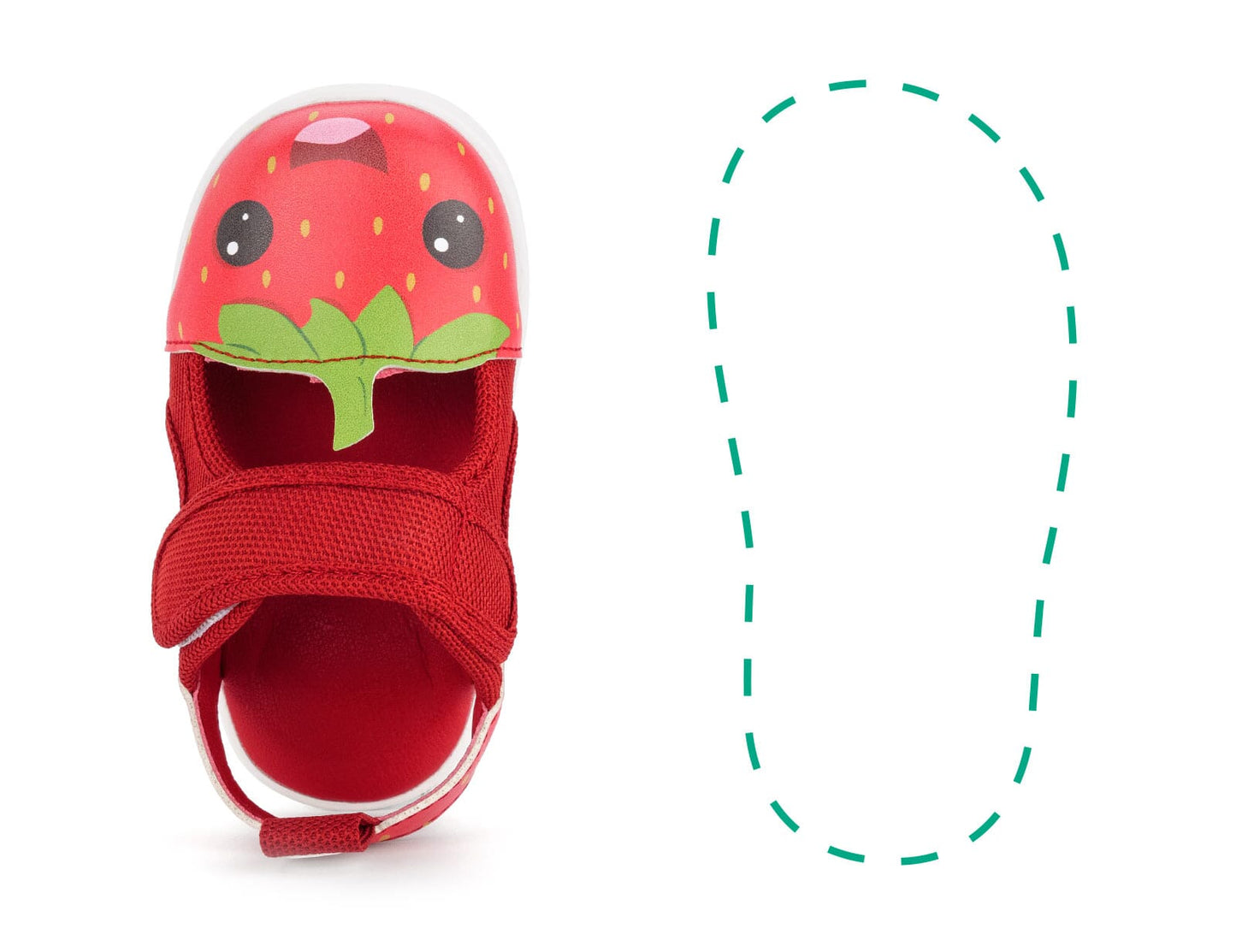 Strawberry Squeaky Single Sandals | Red Shoes ikiki® Shoes Size 3 Red Left Shoe Only