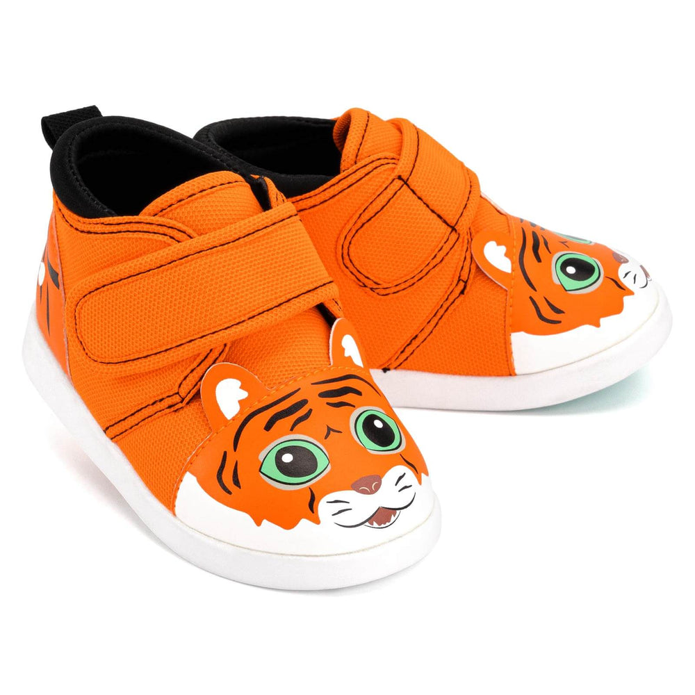 Tiger Squeaky Toddler Shoes | Orange