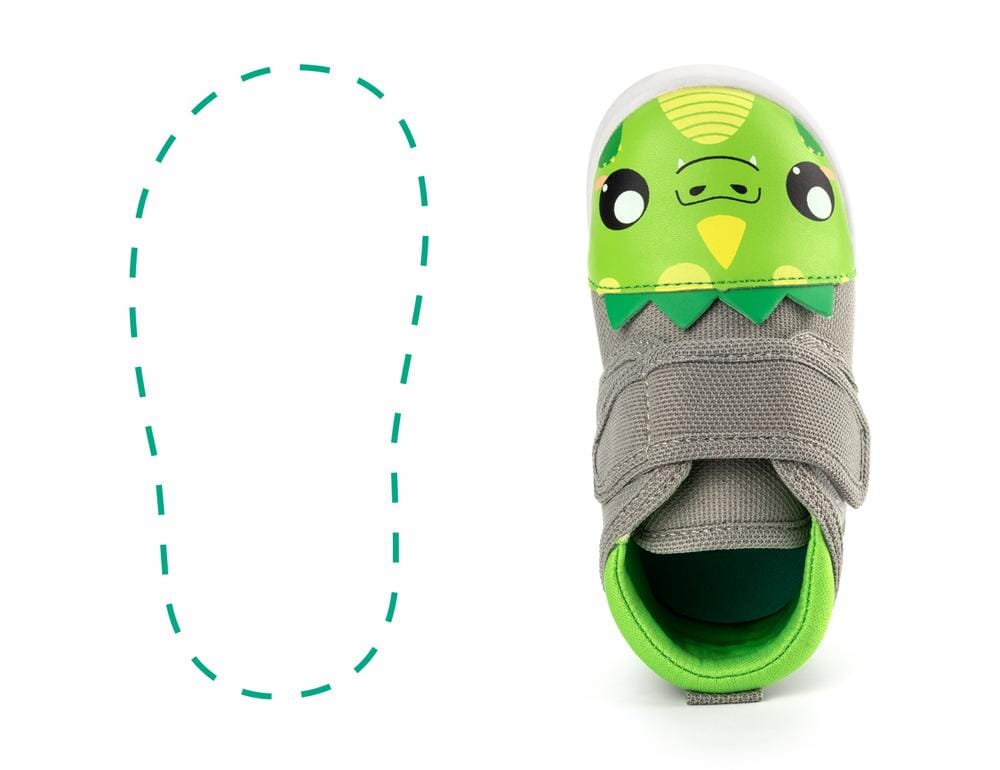 Fierce Dragon Squeaky Single Shoes | Green ikiki® Shoes 3 Green Right Shoe Only