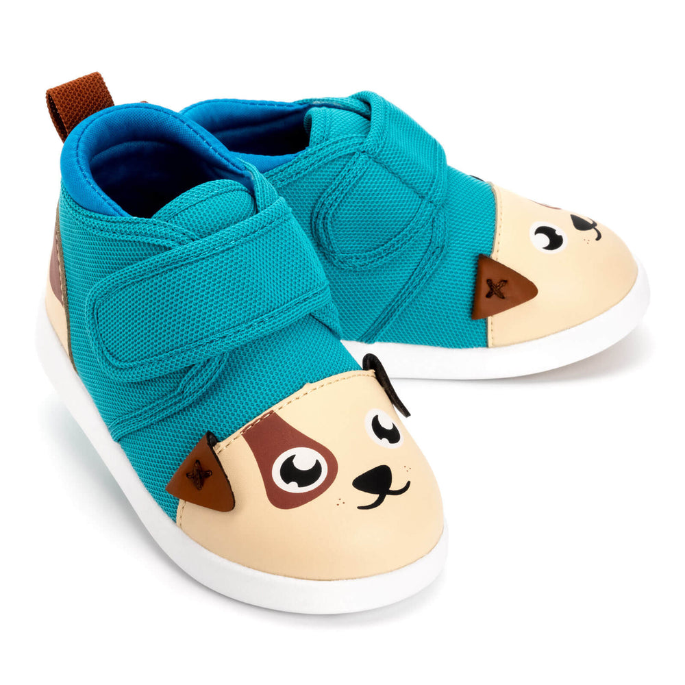 Puppy Squeaky Toddler Shoes | Teal