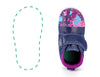 Purple Galaxy Squeakerless Single Shoes | Sparkly Purple ikiki® Shoes Size 3 Purple Right Shoe Only