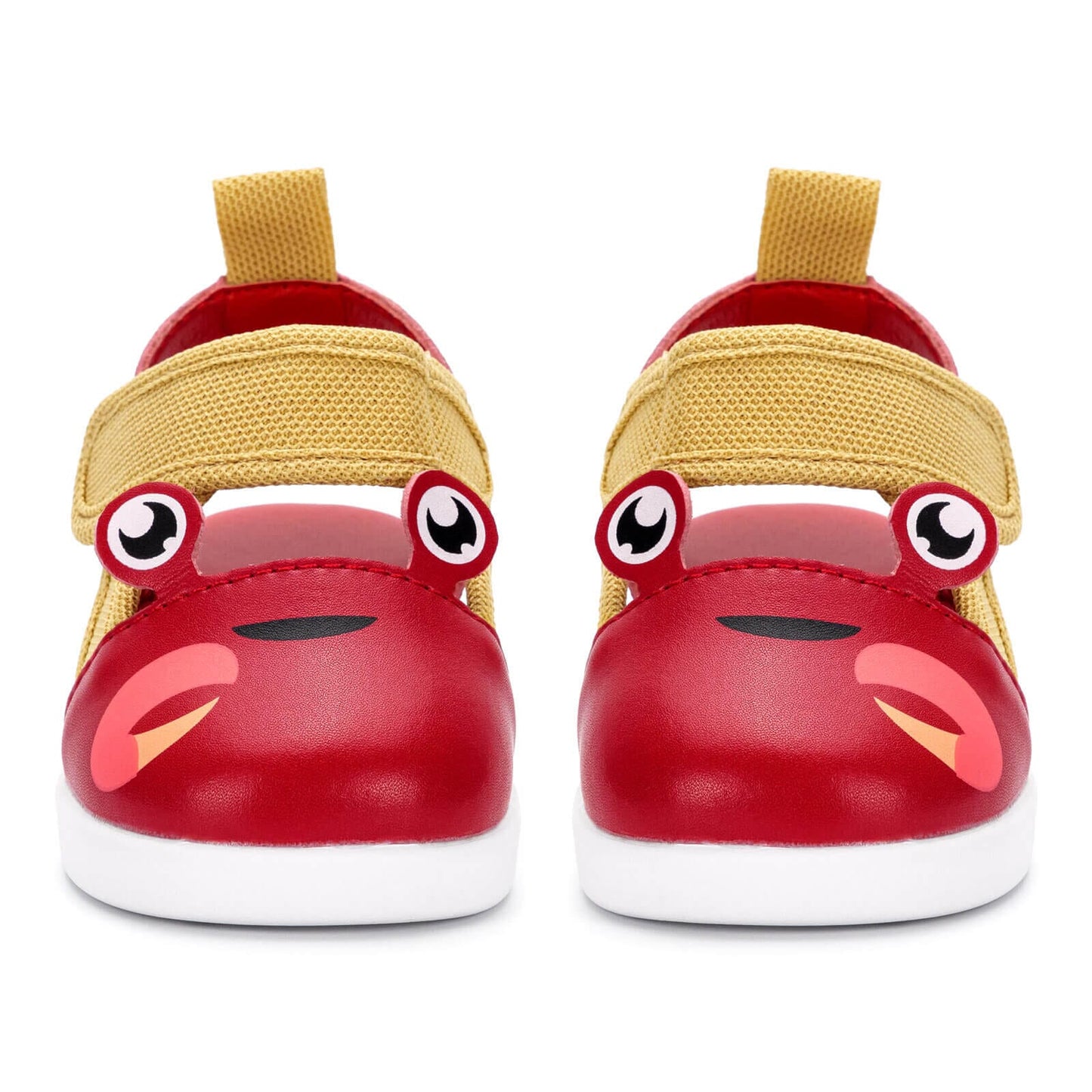 Crab Squeakerless Toddler Sandals | Red/Tan Squeakerless Sandals ikiki® Shoes 