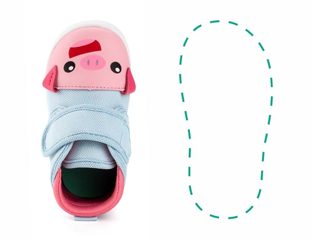 Cute Pig Squeaky Single Shoes | Pink/Blue ikiki® Shoes Size 3 Left Shoe Only 