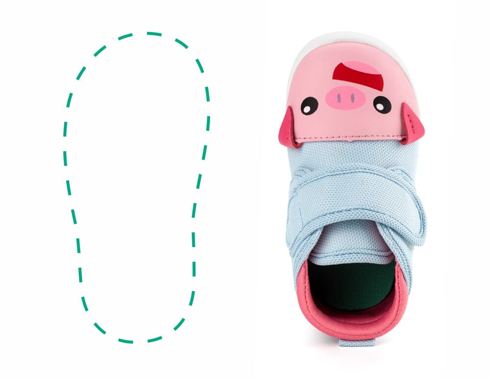 Cute Pig Squeaky Single Shoes | Pink/Blue ikiki® Shoes Size 3 Right Shoe Only 