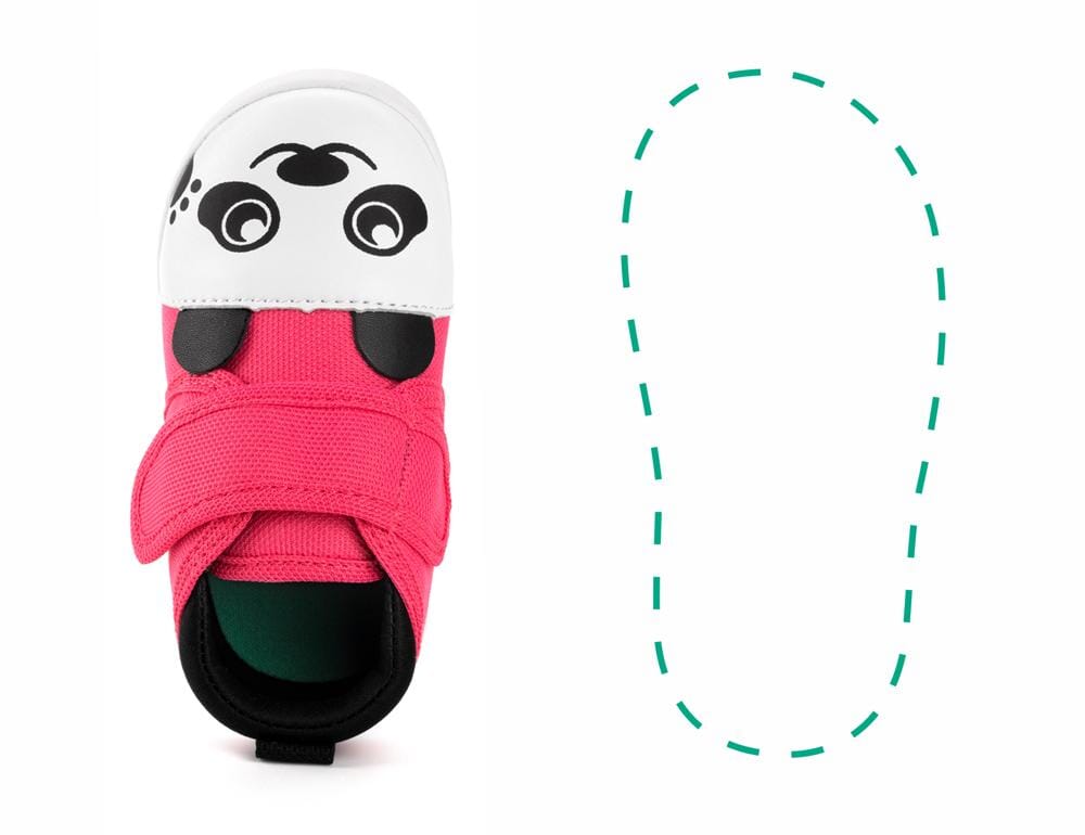Panda Bear Squeaky Single Shoes | Dark Pink ikiki® Shoes 3 Pink Left Shoe Only