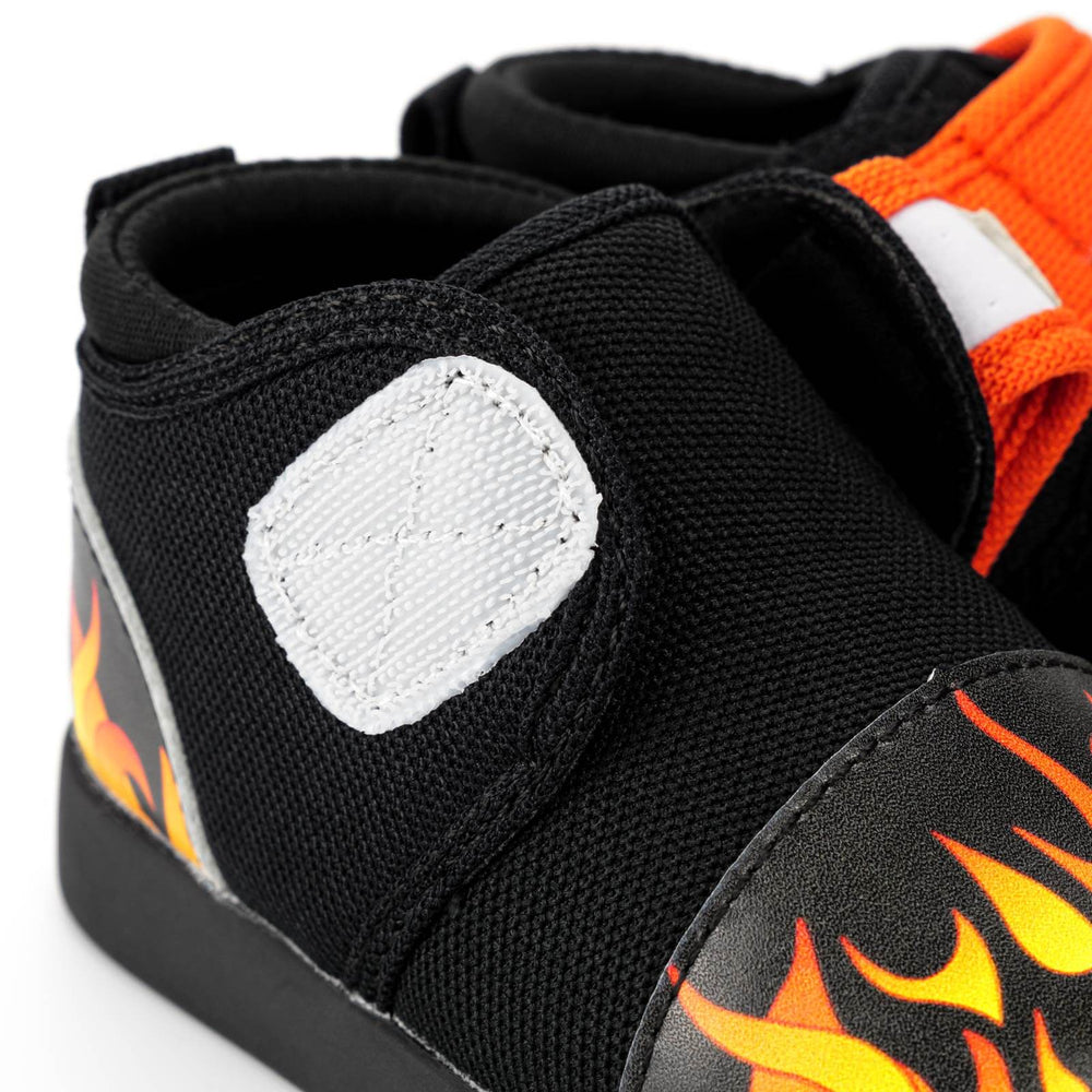 Black Flame Toddler Shoes ikiki Squeakerless Shoes ikiki Shoes