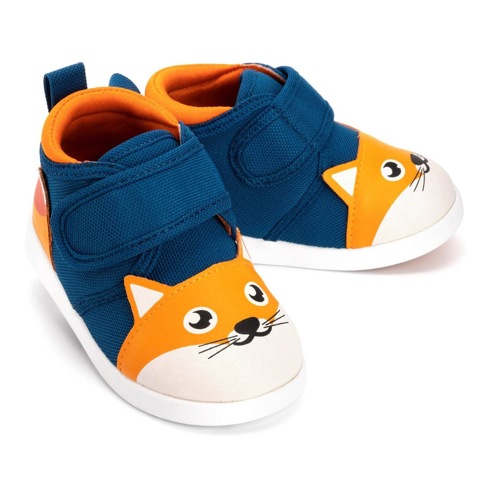 Fox Squeaky Toddler Shoes | Deep Blue Squeaky Shoes ikiki® Shoes Size 8 