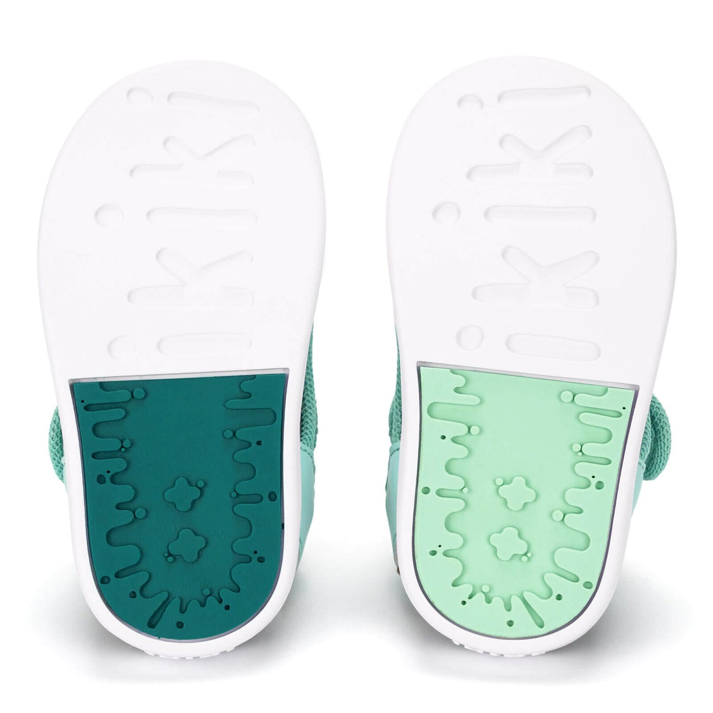 Vintage Rainbow Squeakerless Toddler Sandals | Teal Squeakerless Sandals ikiki® Shoes 